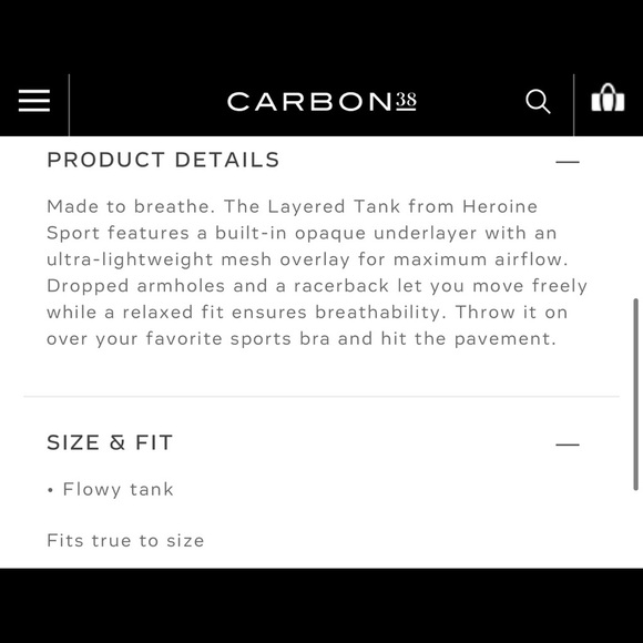 $78 Heroine Sport Layered Tank White in Small Carbon38 - Picture 9 of 10